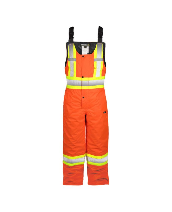 Hi-Vis Lined Bib Overall by TERRA Workwear - Style 116507