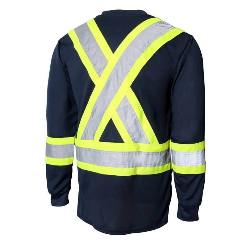 High-Vis Long Sleeve T-Shirt by Jackfield - Style 10-665R