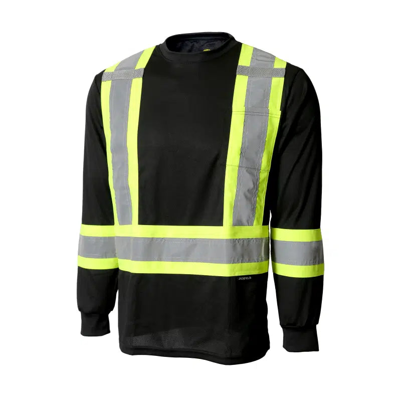 High-Vis Long Sleeve T-Shirt by Jackfield - Style 10-665R