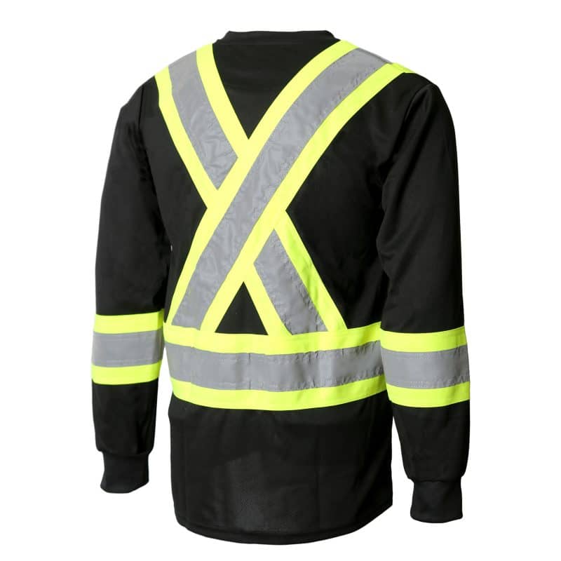 High-Vis Long Sleeve T-Shirt by Jackfield - Style 10-665R