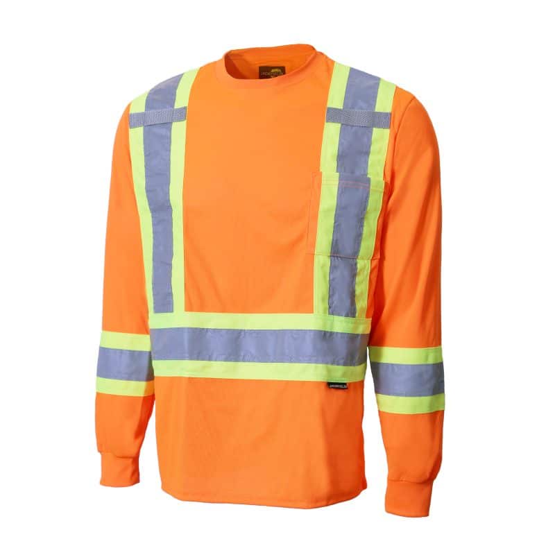 High-Vis Long Sleeve T-Shirt by Jackfield - Style 10-665R