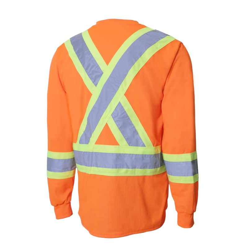 High-Vis Long Sleeve T-Shirt by Jackfield - Style 10-665R