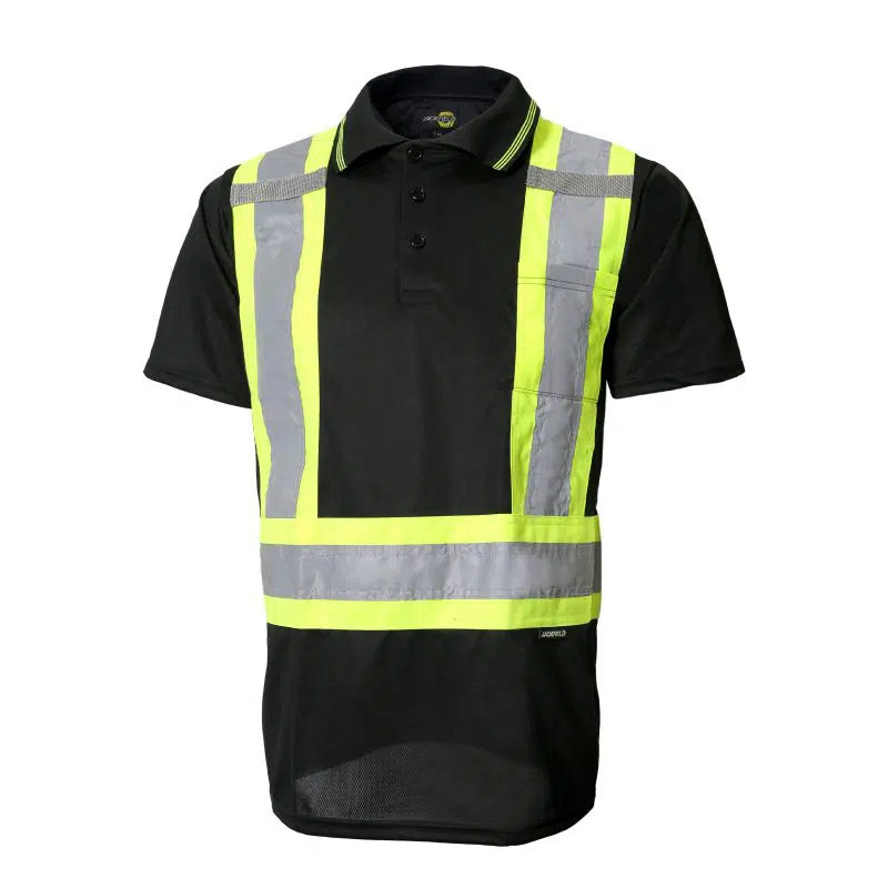 Hi-Vis Short Sleeve Polo Shirt by Jackfield - Style 10-701R