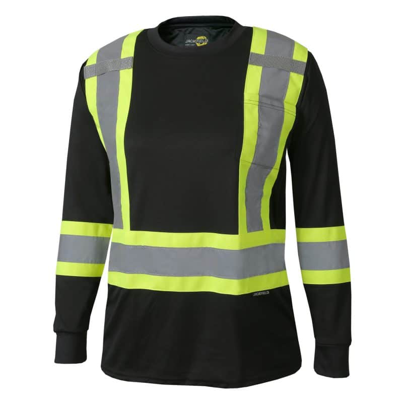 Women's High-Vis Long Sleeve T-Shirt by Jackfield - Style 11-665R