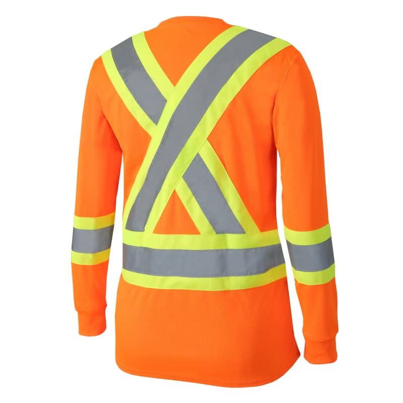 Women's High-Vis Long Sleeve T-Shirt by Jackfield - Style 11-665R
