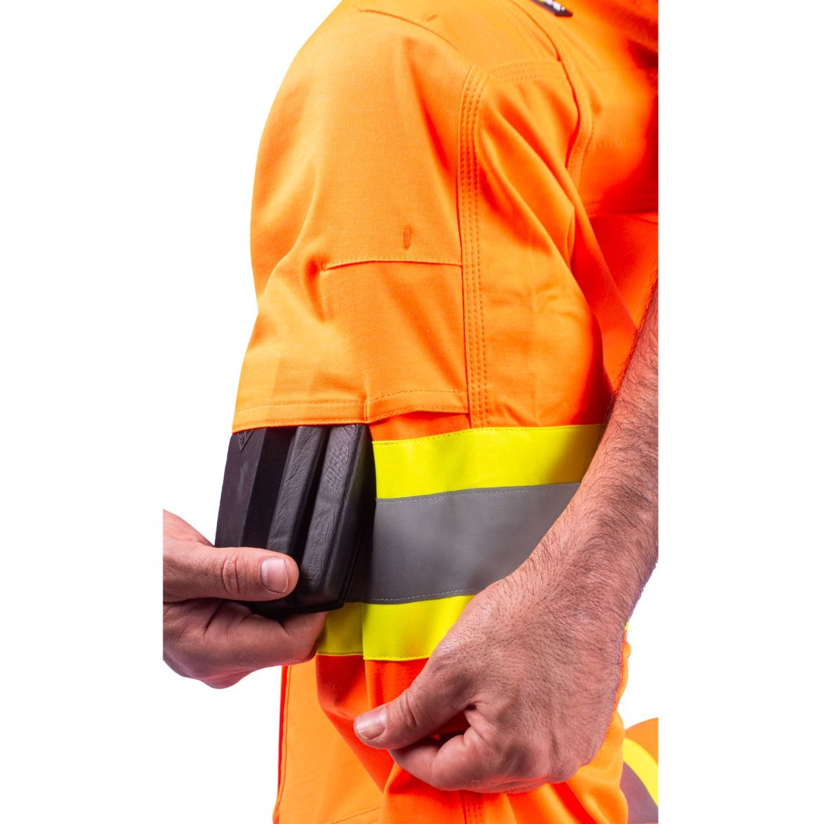 Orange Hi-Vis Cargo Pants with Knee Pockets by TERRA Workwear - Style 116618