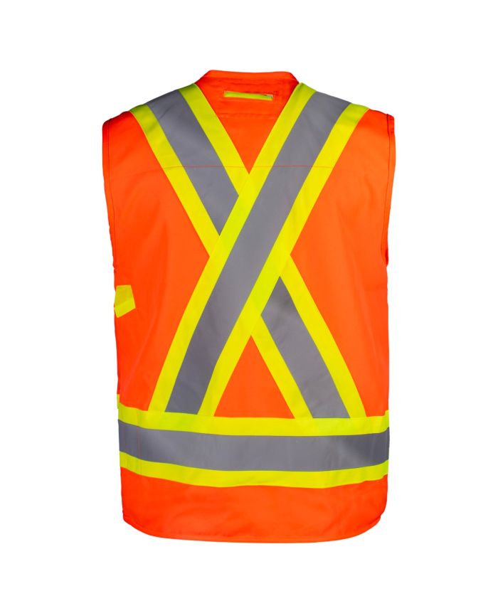 Hi-Vis Surveyor's Vest with Zipper Closure by TERRA Workwear - Style 116624