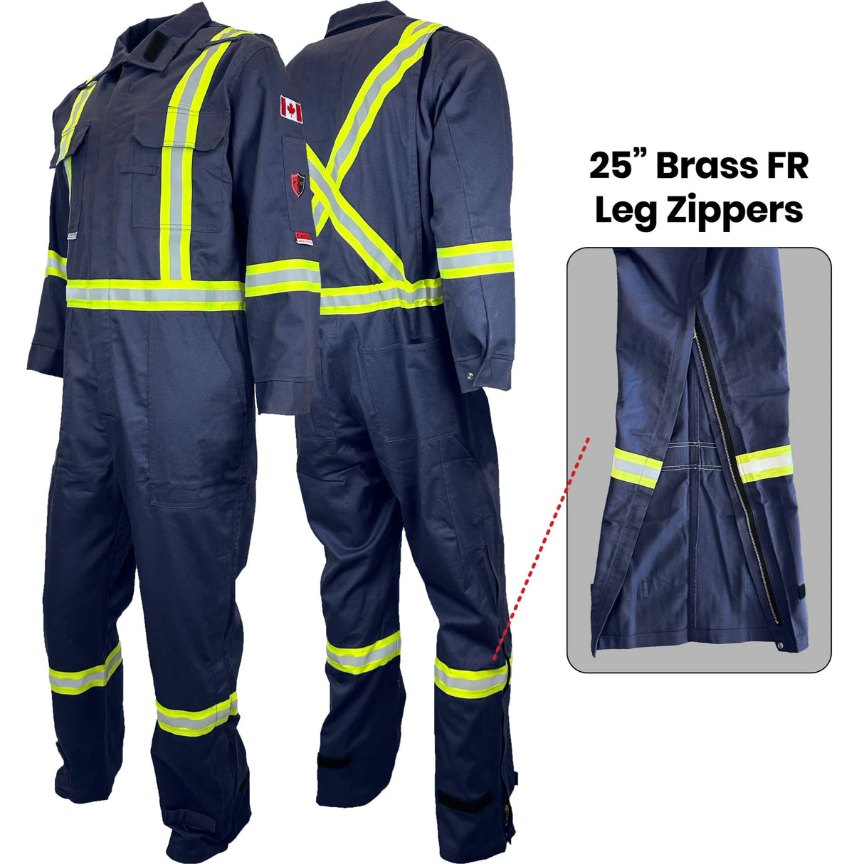Navy Atlas Guardian FR/AR Coveralls w/ Leg Zippers - By Atlas Workwear Style 1272