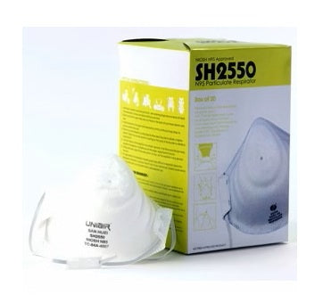 SH2550 Series N95 Particulate Respirator, NIOSH Approved, 20 Masks per Box