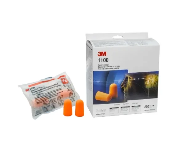 3M™ Orange Foam Earplugs, Style 1100