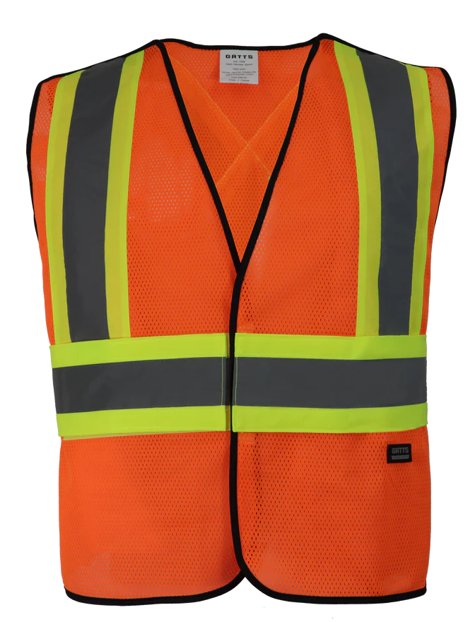 Hi-Vis 5 Point Tear-Away Safety Vest by Gatts Workwear - Style 500X4