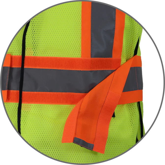 Hi-Vis 5 Point Tear-Away Safety Vest by Gatts Workwear - Style 500X4