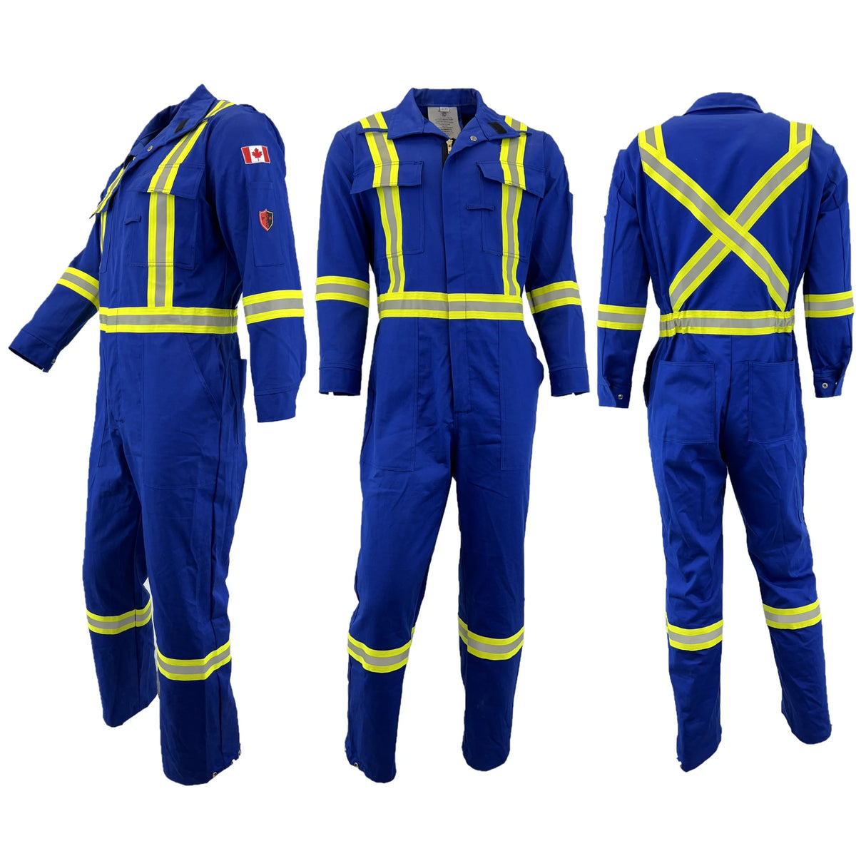 ROYAL BLUE Atlas Guardian FR/AR 2 Inch Striping Coveralls - By Atlas Workwear Style 1072