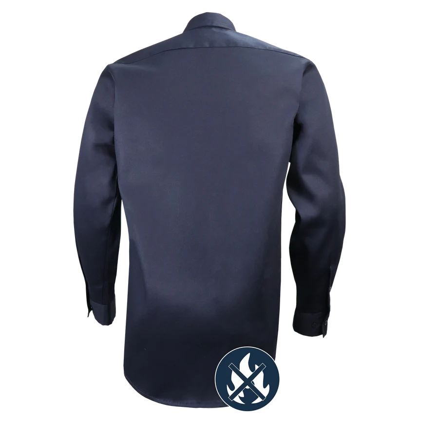 Dark Navy Welder's Work Shirt Long Sleeve by GATTS Workwear - Style 629FR