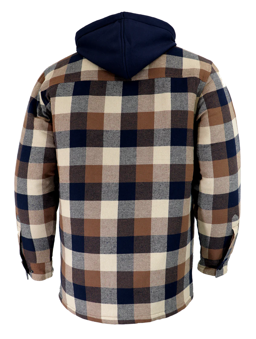 Flannel Lined Shirt with Hood by GATTS Workwear - Style 630DCF