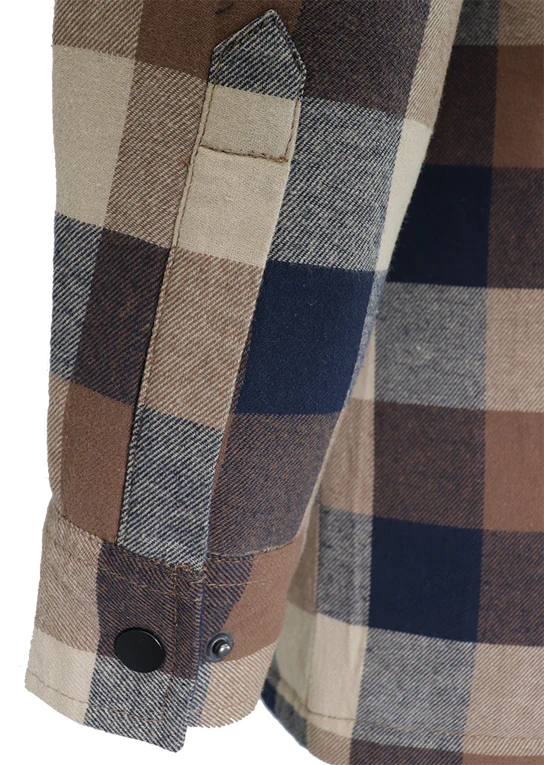 Flannel Lined Shirt with Hood by GATTS Workwear - Style 630DCF