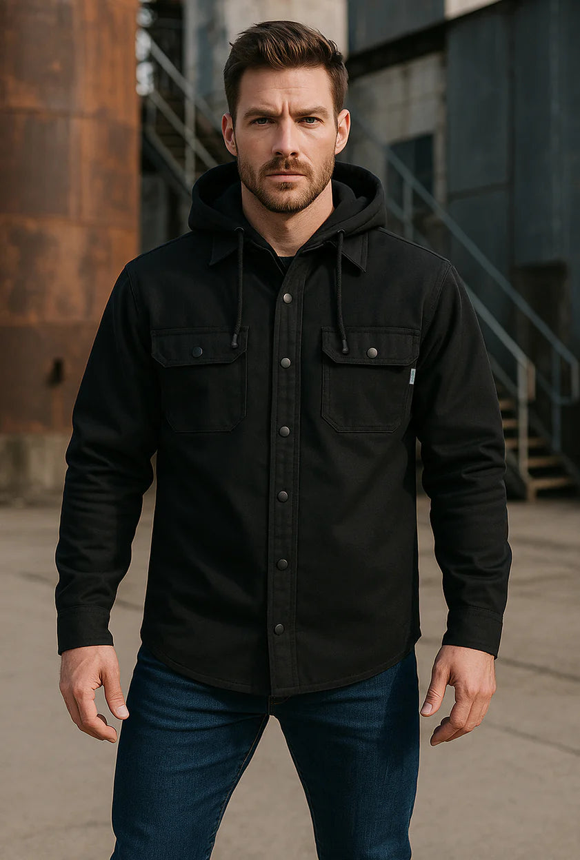 Canvas Lined Shirt with Hood by Gatts Workwear - Style 631CAD