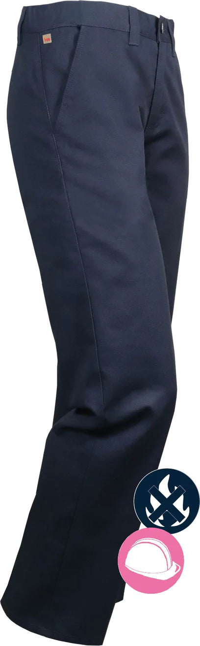Navy Ladies FR Welder's Work Pants by GATTS Workwear - Style 773FR