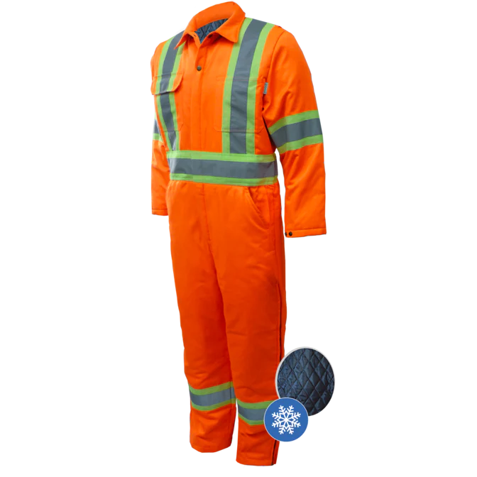 Winter Lined Coverall with Hi-Visibility Striping by GATTS Workwear - Style 791XD4
