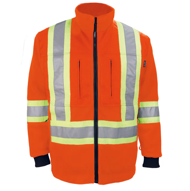 Hi-Vis 4-In-1 Water Resistant Jacket with Reversible/Removable Liner - Style 830X4