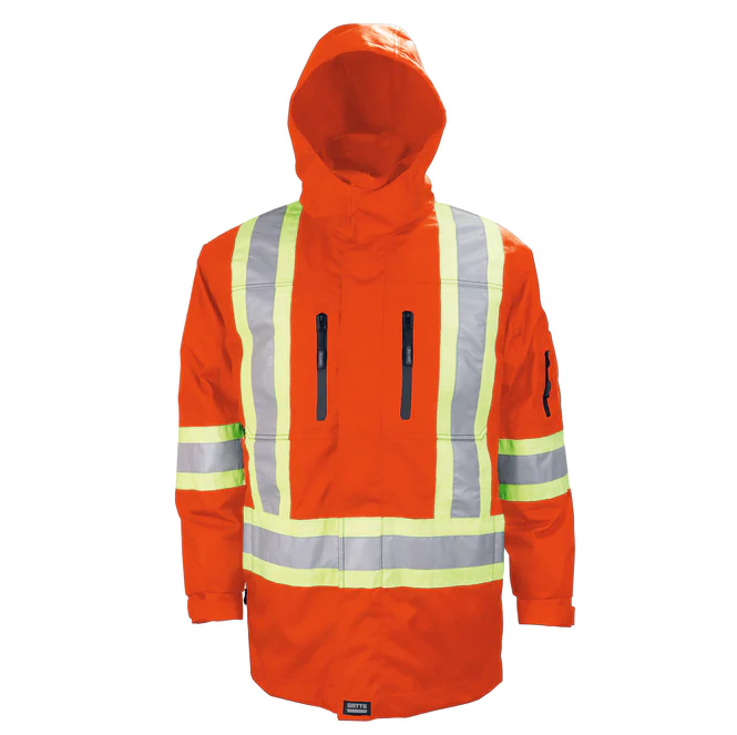 Hi-Vis 4-In-1 Water Resistant Jacket with Reversible/Removable Liner - Style 830X4