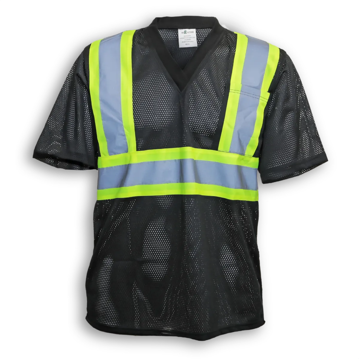 Hi-Vis 100% Polyester Mesh T-Shirt with V-Neck by Big K Clothing - BK075/BK085/BK095