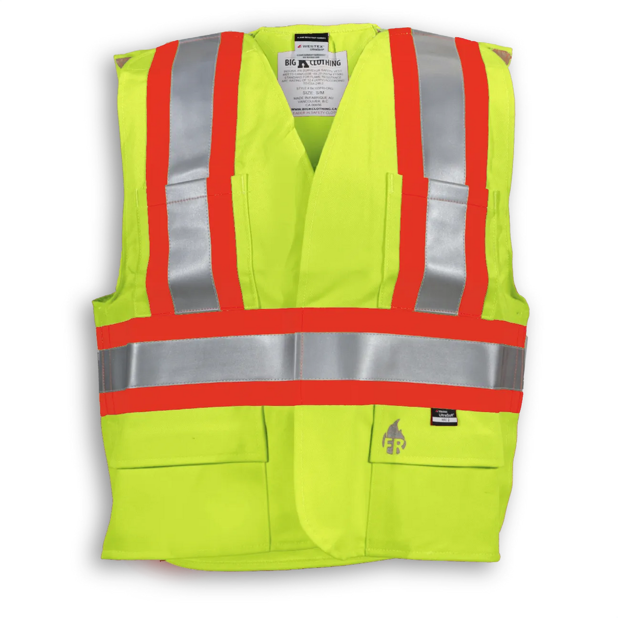 Indura Ultrasoft Surveyor Safety Vest by Big K Clothing - Style BK105