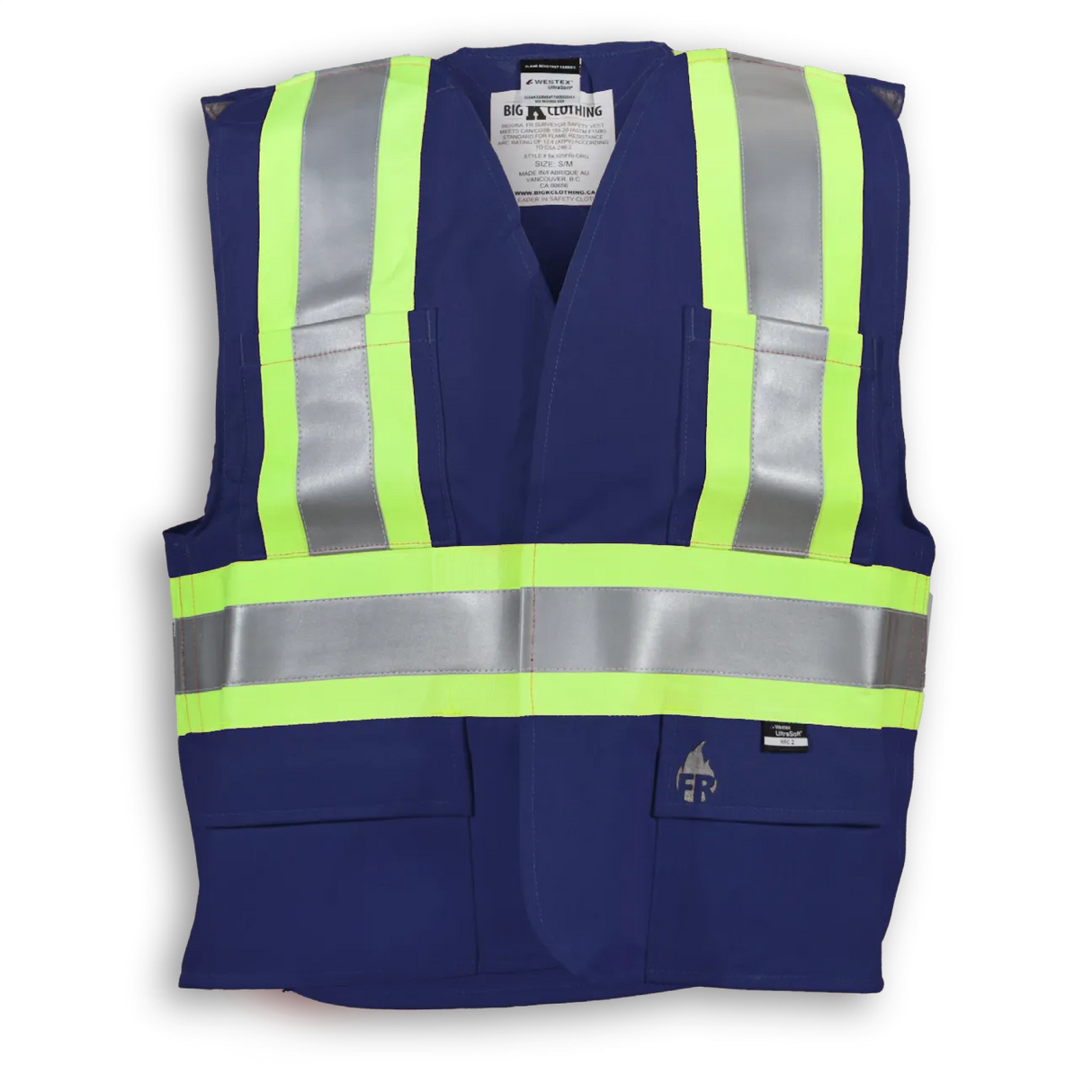 Indura Ultrasoft Surveyor Safety Vest by Big K Clothing - Style BK105