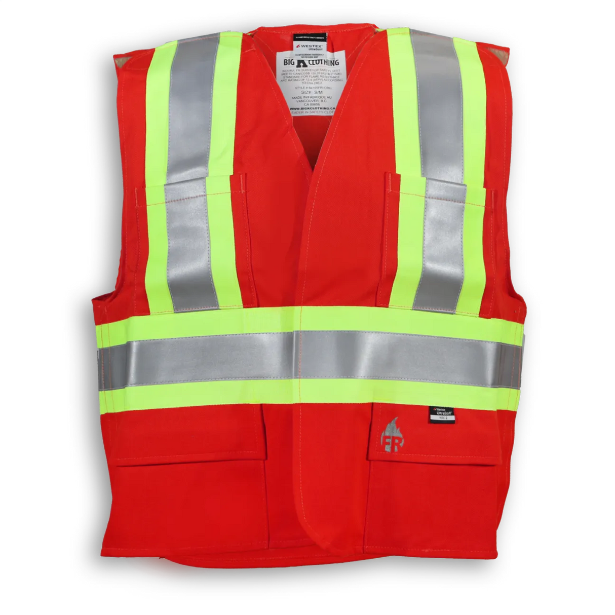 Indura Ultrasoft Surveyor Safety Vest by Big K Clothing - Style BK105