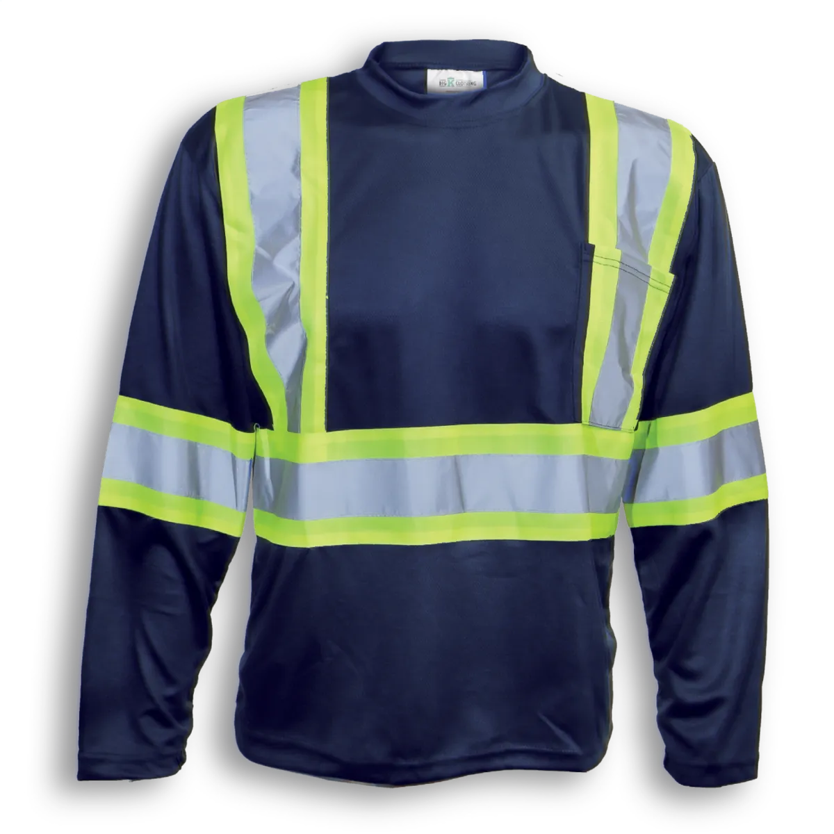 Hi-Vis Polyester Wicking Long Sleeve T-Shirt by Big K Clothing - Style BK2008