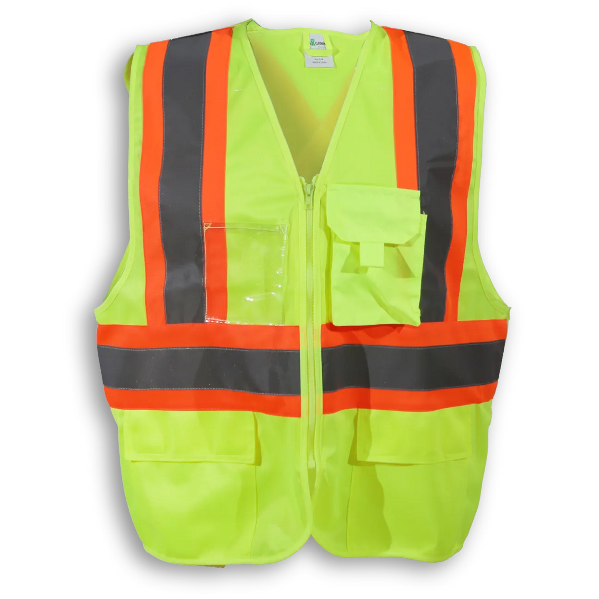 100% Polyester Hi-vis Safety Vest with Zipper - By Big K Clothing
