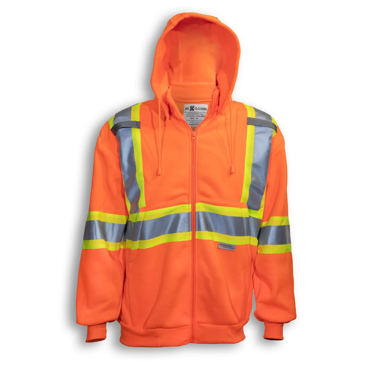 Hi-Vis Poly Hoodie with Detachable Hood by Big K Clothing - Style BK3556