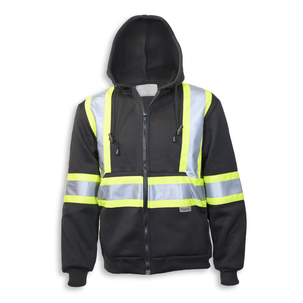 Hi-Vis 100% Cotton Zipper Front Hoodie by Big K Clothing - Style BK3557