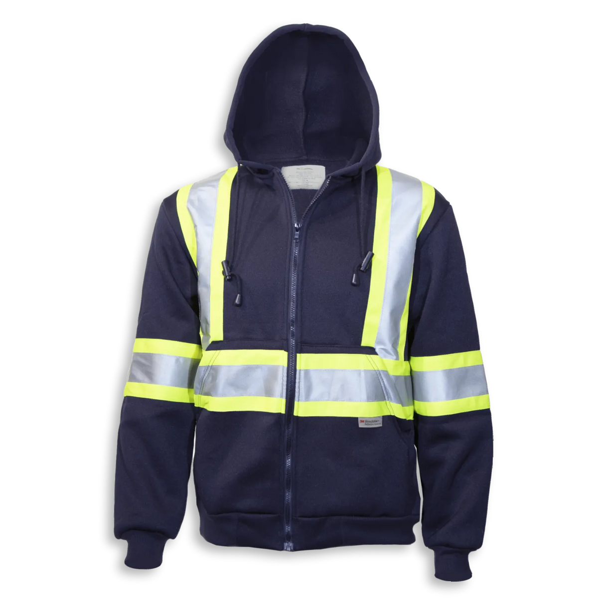 Hi-Vis 100% Cotton Zipper Front Hoodie by Big K Clothing - Style BK3557