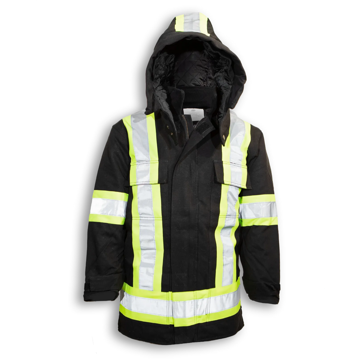Hi-Vis 100% Cotton Duck Safety Jacket With Quilted Lining by Big K Clothing - Style BK461
