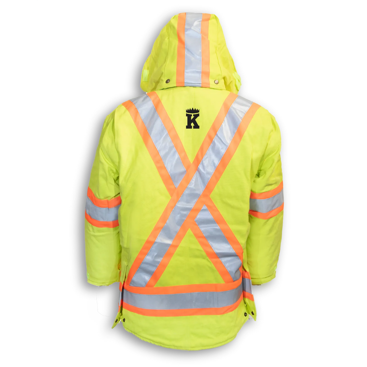 Hi-Vis 100% Cotton Duck Safety Jacket With Quilted Lining by Big K Clothing - Style BK461
