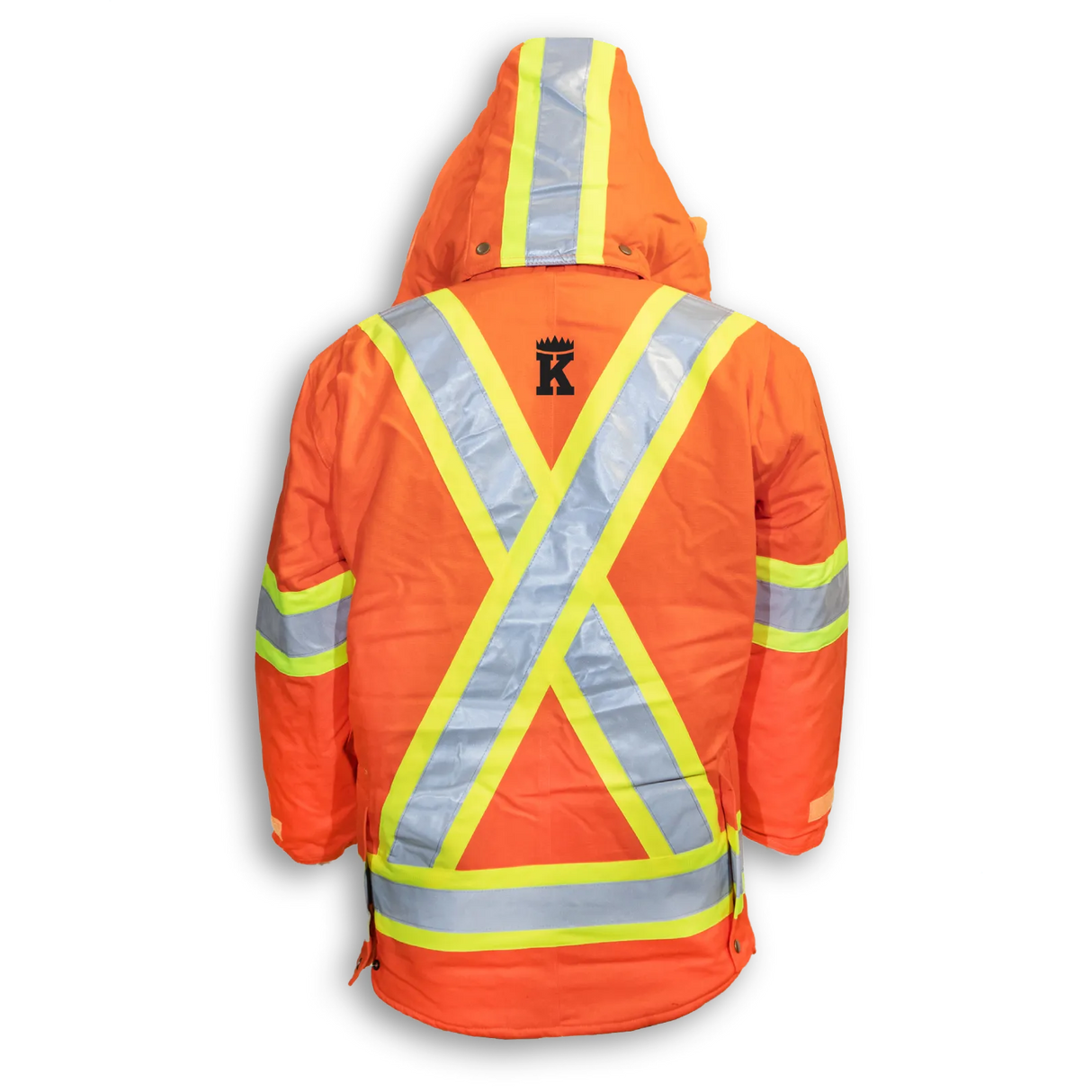 Hi-Vis 100% Cotton Duck Safety Jacket With Quilted Lining by Big K Clothing - Style BK461