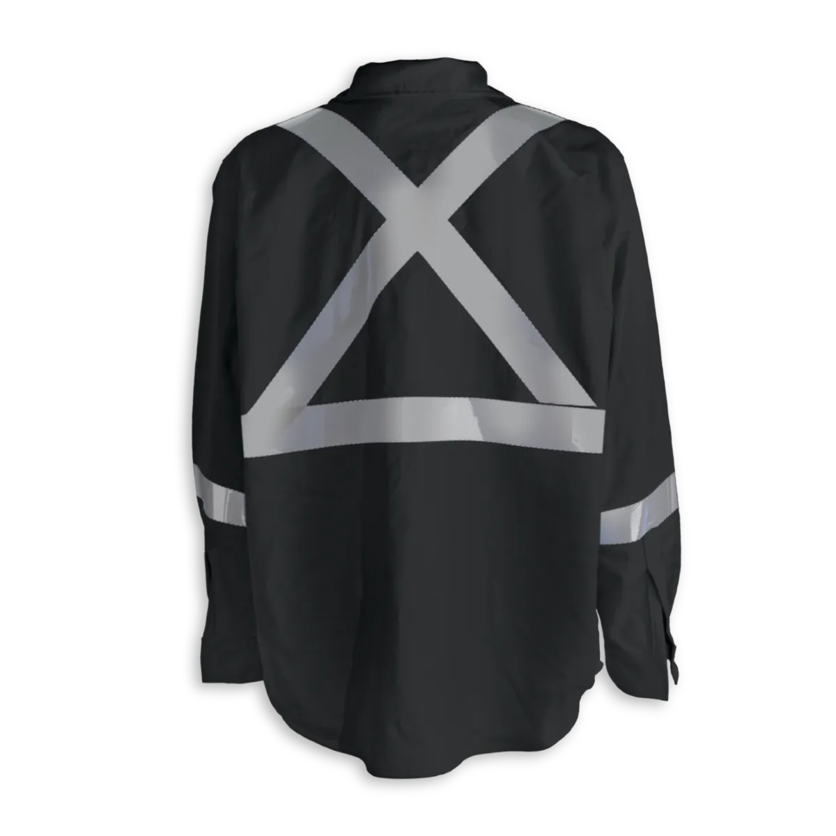 Hi-Vis FR Work Shirts With 2" Silver Striping by Big K Clothing - BK555FRI-2