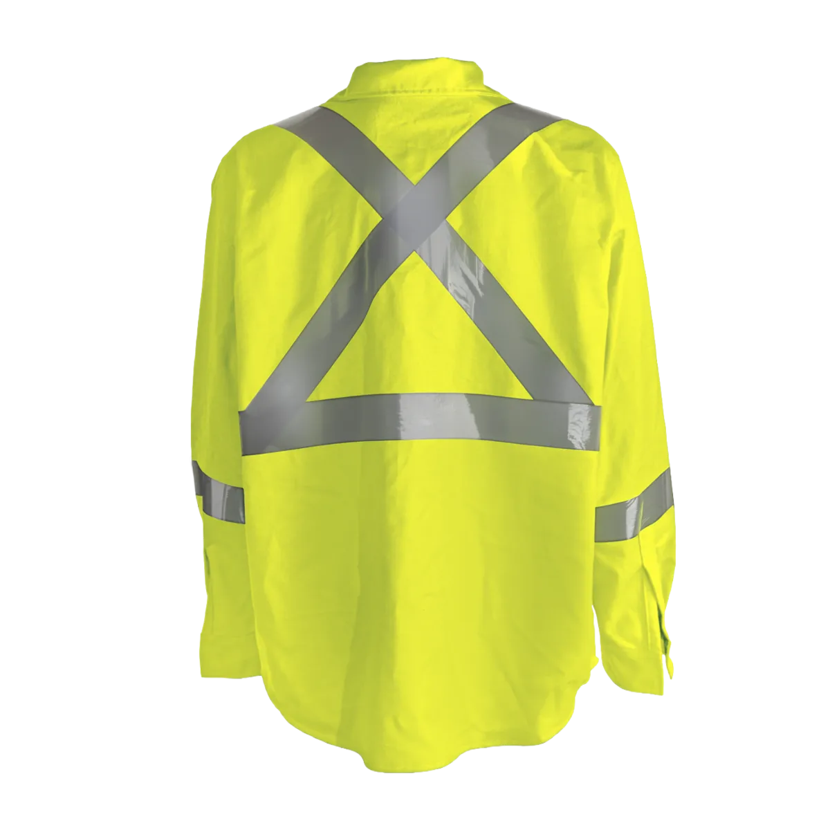Hi-Vis FR Work Shirts With 2" Silver Striping by Big K Clothing - BK555FRI-2
