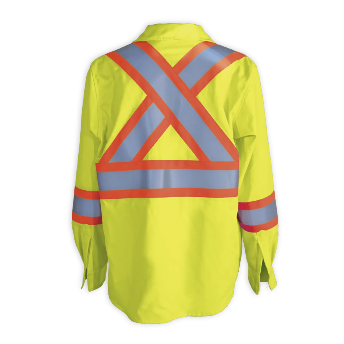 Hi-Vis FR Work Shirts With 4" Striping by Big K Clothing - BK555FRI-4