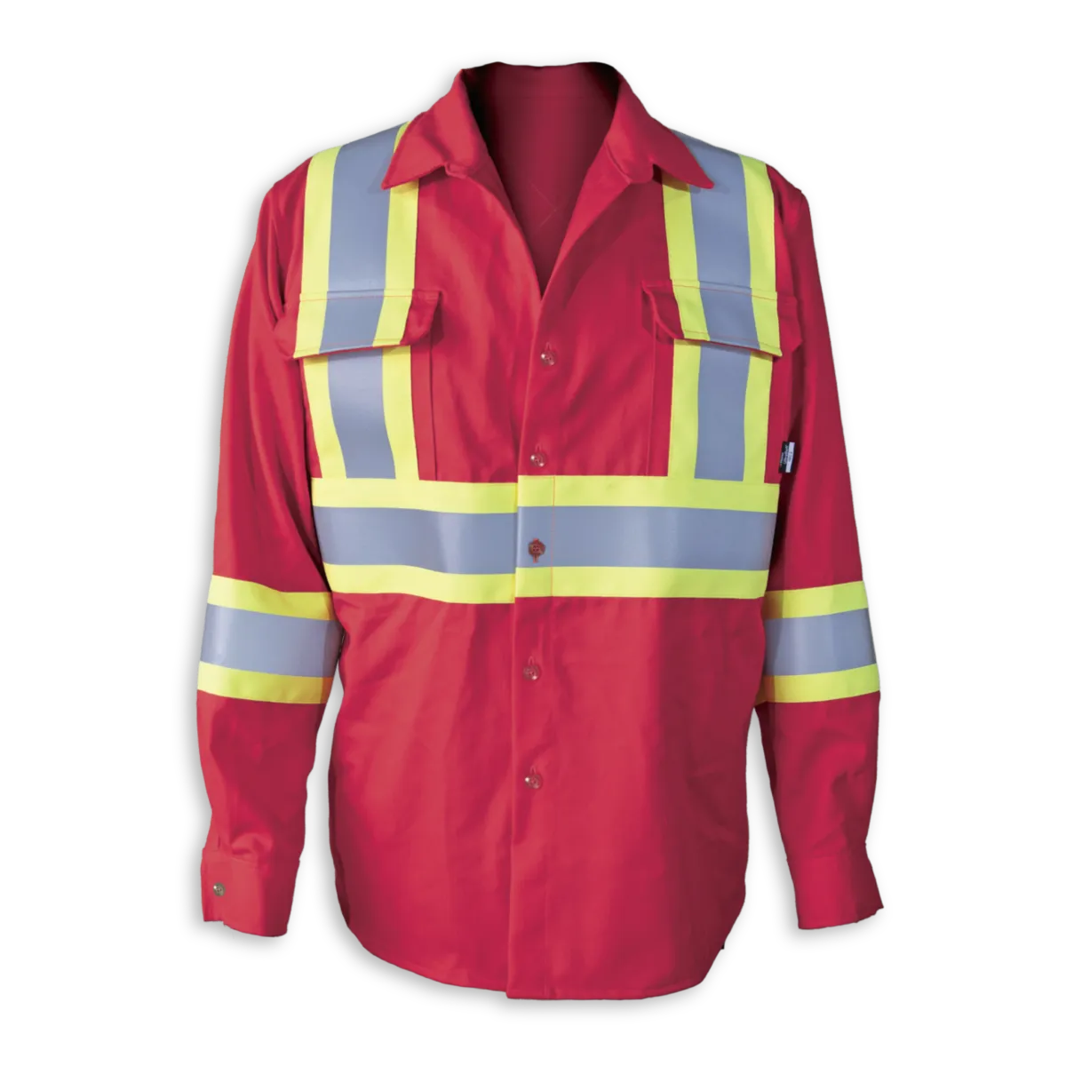 Hi-Vis FR Work Shirts With 4" Striping by Big K Clothing - BK555FRI-4