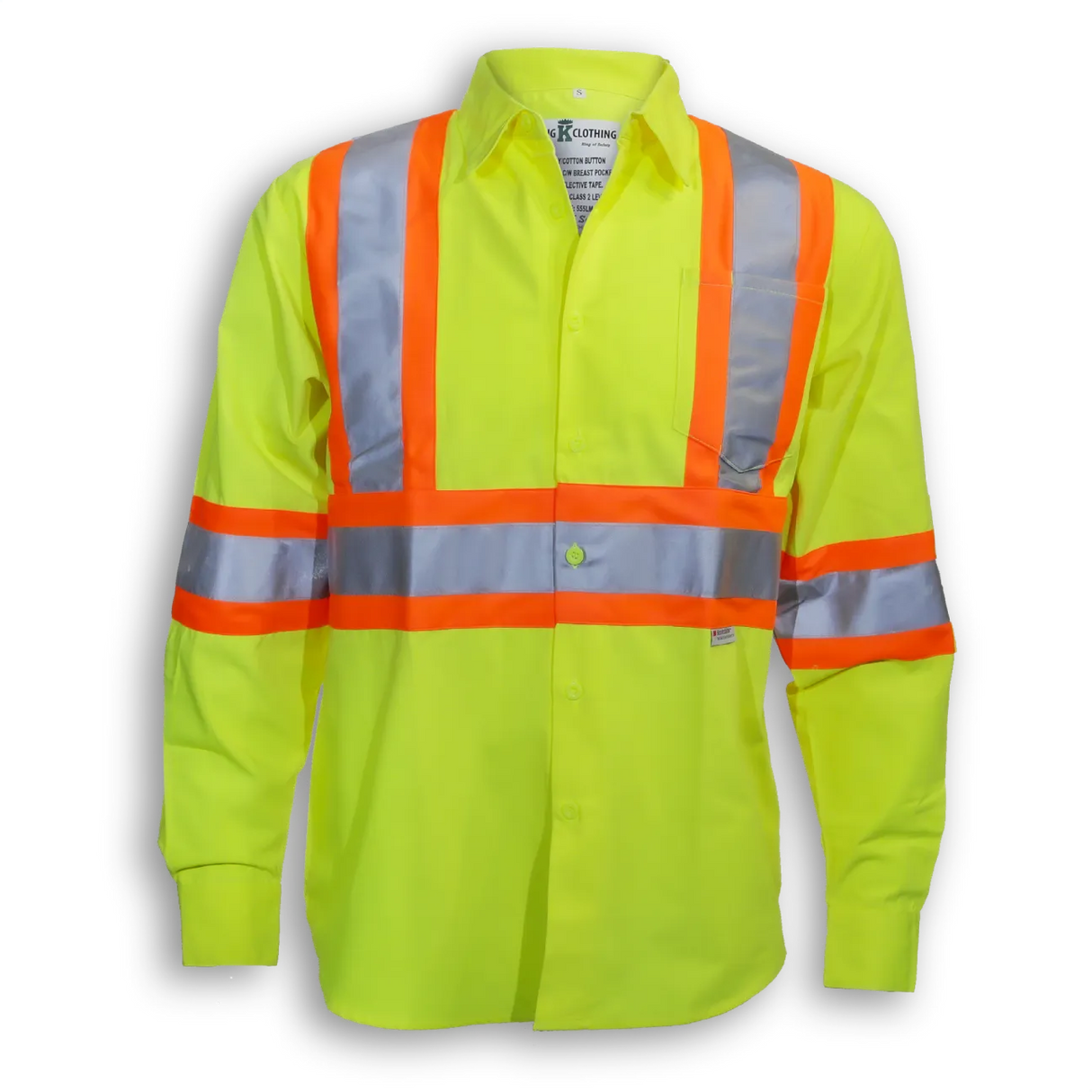 Polyester/Cotton Button-Up Shirt by Big K Clothing - Style BK555