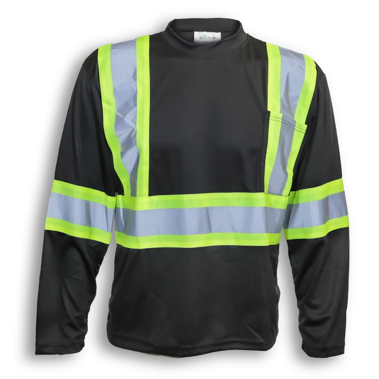 Hi-Vis Polyester Wicking Long Sleeve T-Shirt by Big K Clothing - Style BK2008