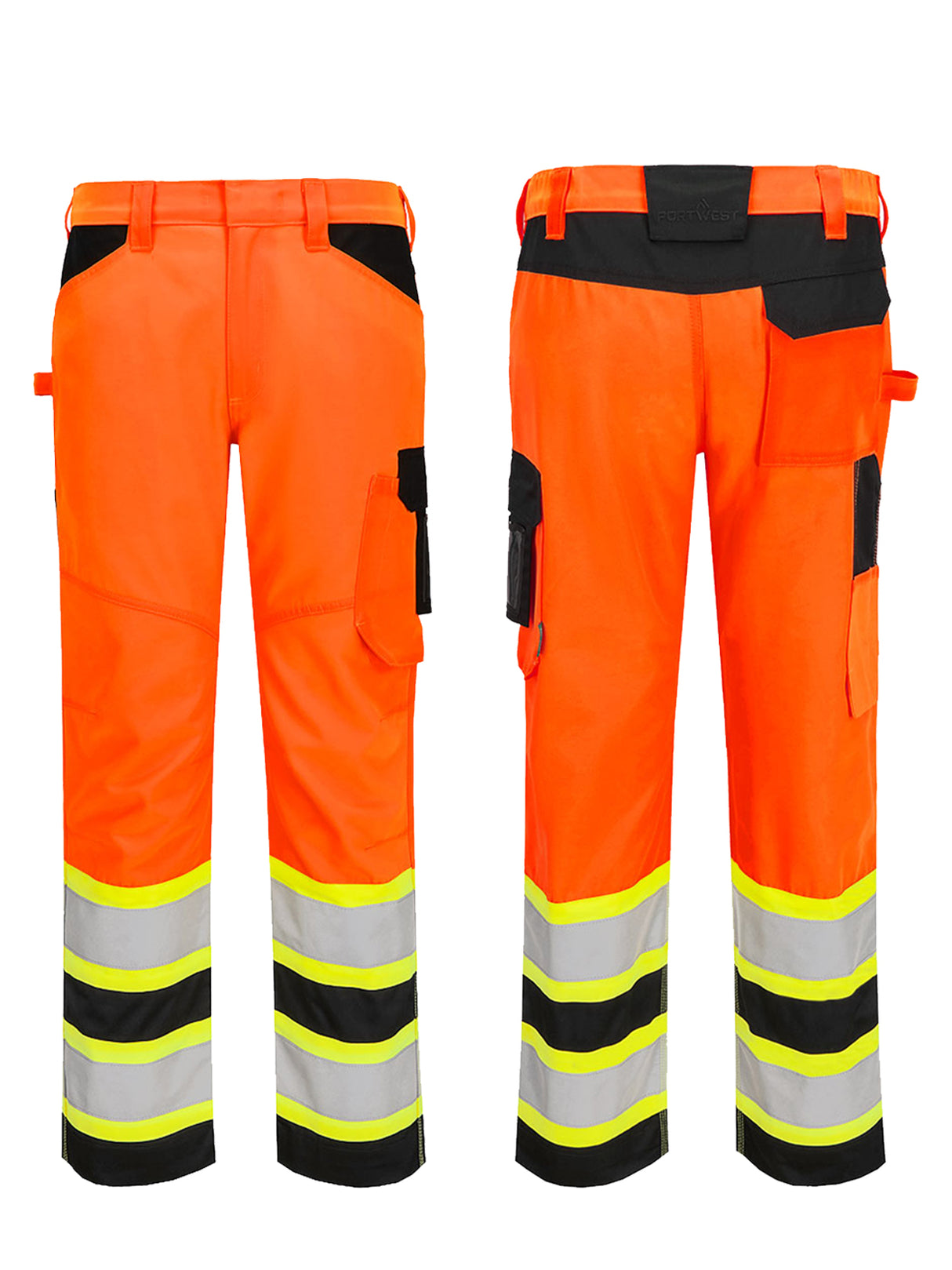 Hi-Vis Contrast Tape Work Pants by Portwest - Style CA241
