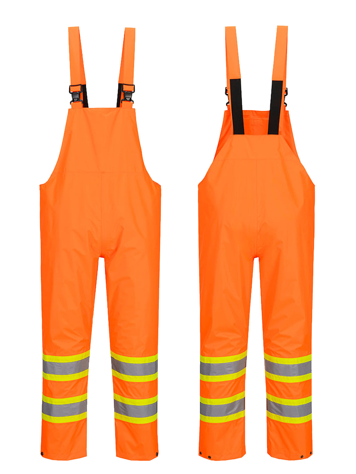Hi-Vis Contrast Striped Rain Bib & Brace by Portwest - Style CA449