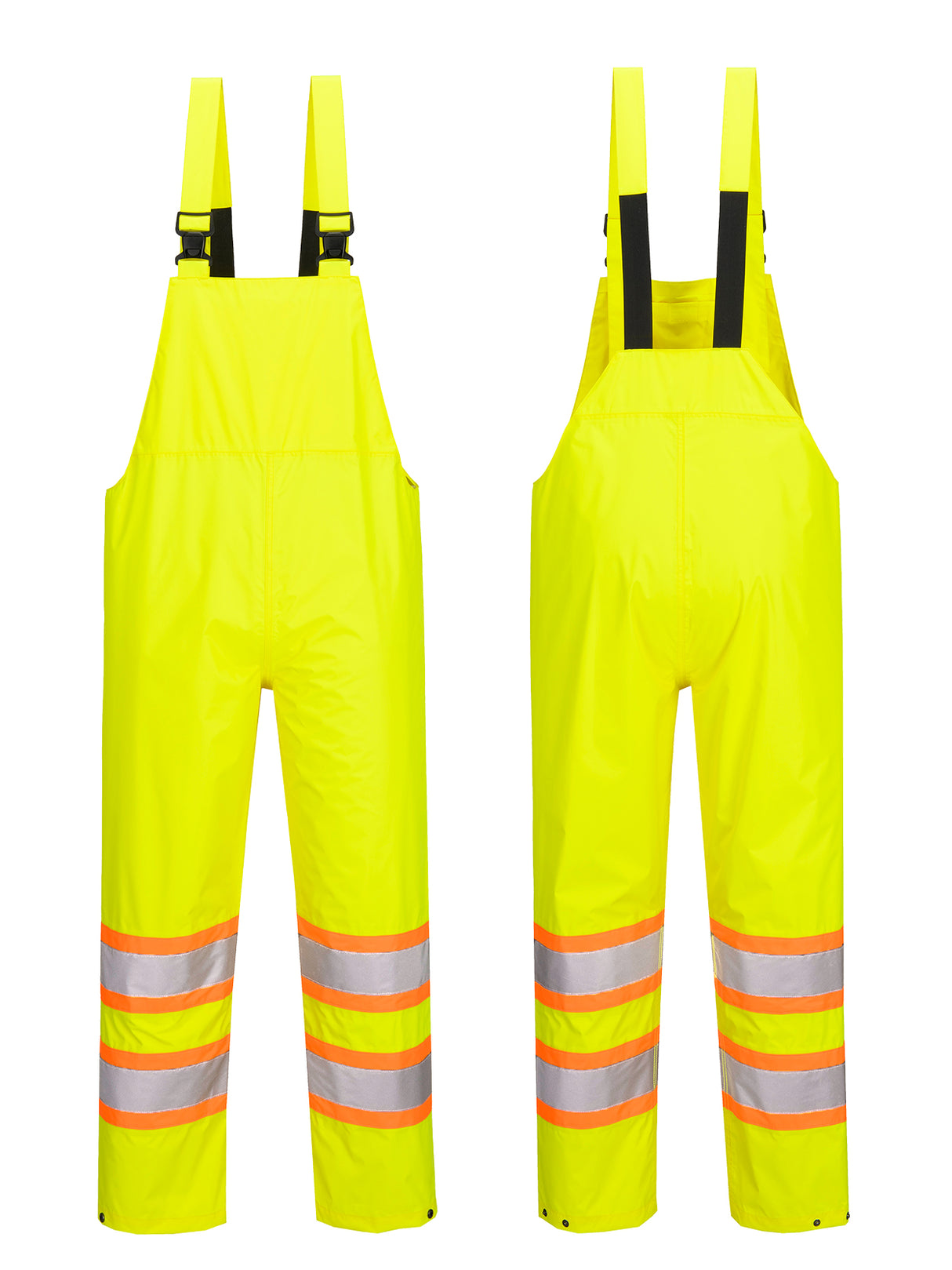 Hi-Vis Contrast Striped Rain Bib & Brace by Portwest - Style CA449