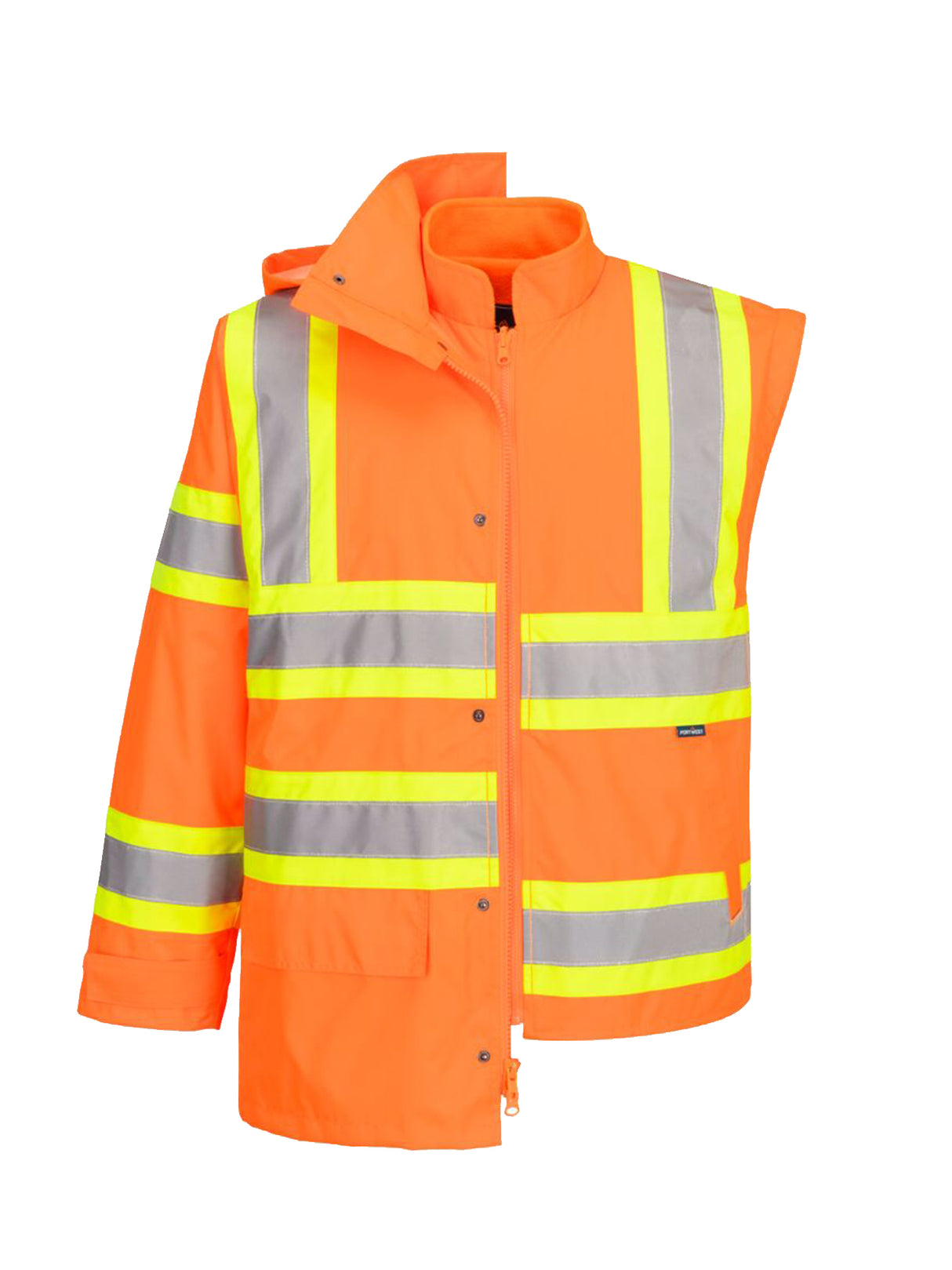 Hi-Vis 5-in-1 Traffic Jacket by Portwest, Style CA768/CB768