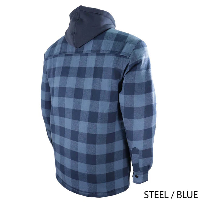 Flannel Lined Shirt with Hood by GATTS Workwear - Style626DCF