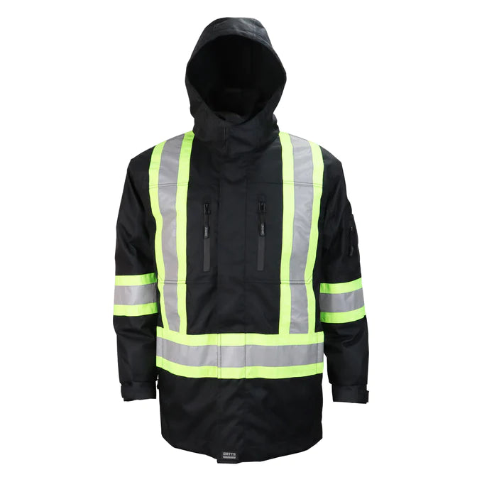 Hi-Vis 4-In-1 Water Resistant Jacket with Reversible/Removable Liner - Style 830X4