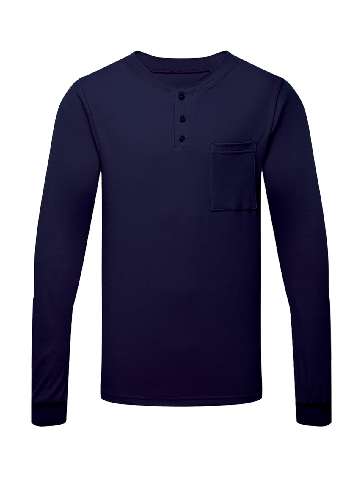 Front Line 6.9 oz Henley Long Sleeve Shirt by IFR Workwear - Style 660